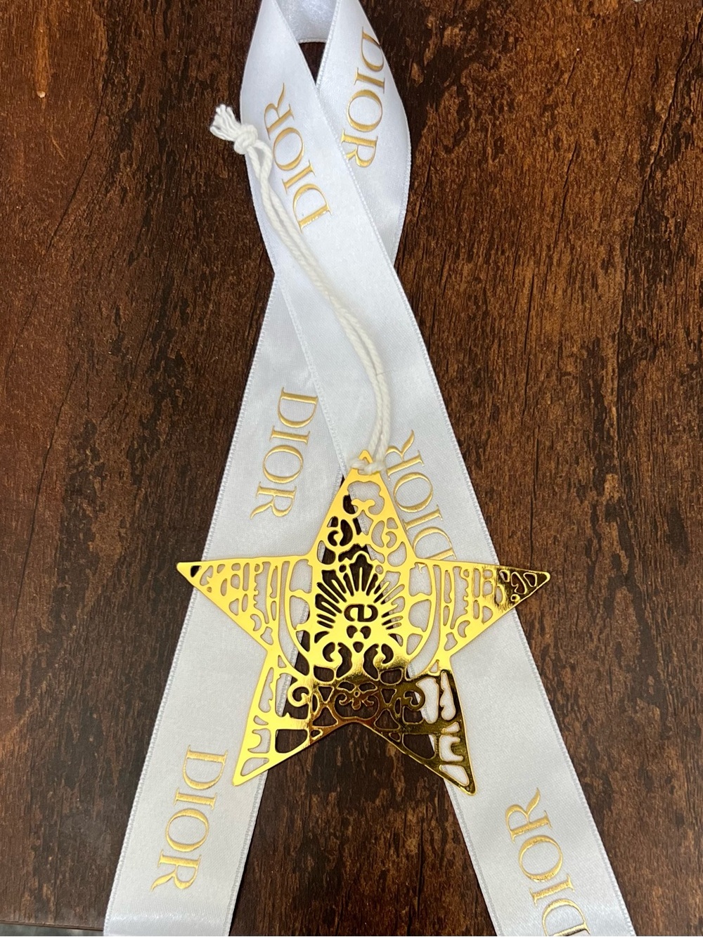 Dior Gold Filigree Star Ornament